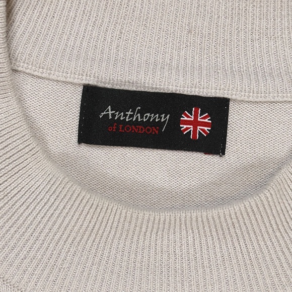 Anthony of London Men's Crew Neck Sweater - Beige - XL - Picture 4 of 4